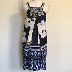 Antonio Melani Floral & Tribal Print Halter Dress